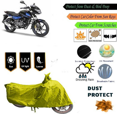 MotohunK Two Wheeler Cover for Bajaj(Pulsar 150 DTS-i, Yellow)