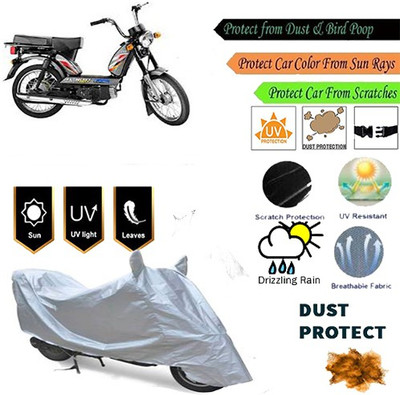 MotohunK Two Wheeler Cover for TVS(Heavy Duty Super XL, Silver)