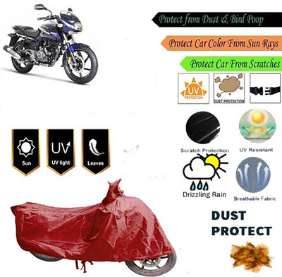 MotohunK Two Wheeler Cover for Bajaj(Pulsar 180 DTS-i, Maroon)