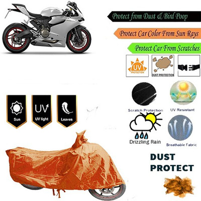 MotohunK Two Wheeler Cover for Ducati(899 Panigale, Orange)