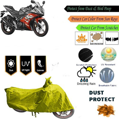MotohunK Two Wheeler Cover for Yamaha(R15, Yellow)