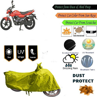 MotohunK Two Wheeler Cover for Bajaj(Yellow)