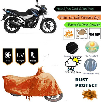 MotohunK Two Wheeler Cover for Bajaj(Orange)
