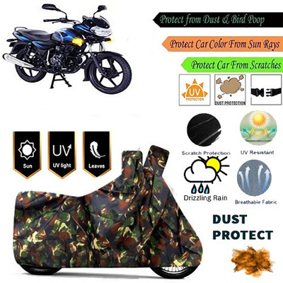 MotohunK Two Wheeler Cover for Bajaj(Discover 125 DTS-i, Brown)