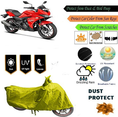 MotohunK Two Wheeler Cover for Hero(Yellow)