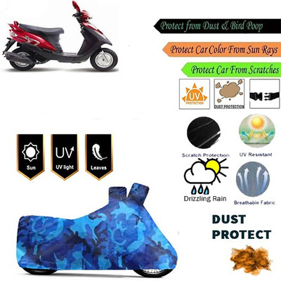 MotohunK Two Wheeler Cover for Mahindra(Flyte, Blue)