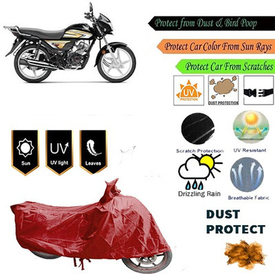 MotohunK Two Wheeler Cover for Hero(CD 110 Dream, Maroon)