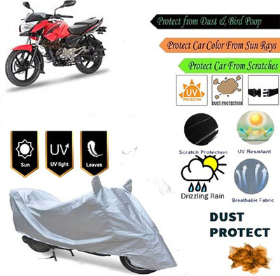 MotohunK Two Wheeler Cover for Bajaj(Silver)
