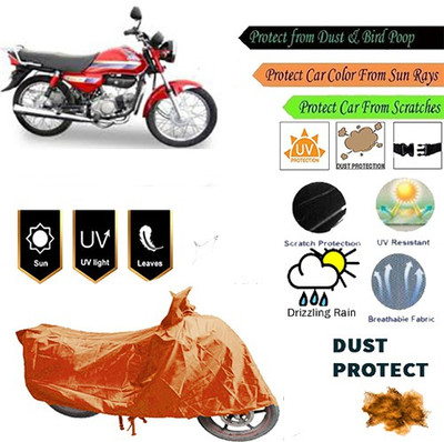 MotohunK Two Wheeler Cover for Hero(CD Dawn, Orange)