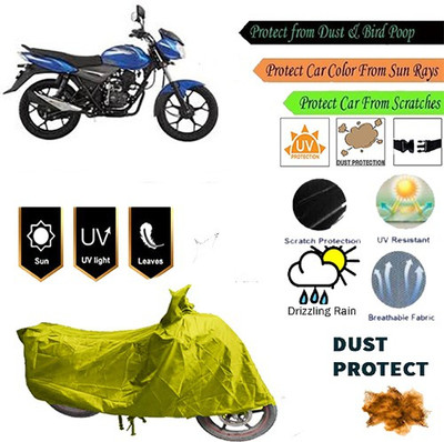 MotohunK Two Wheeler Cover for Bajaj(Discover 125 DTS-i, Yellow)