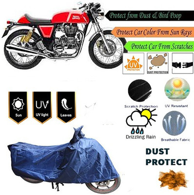 MotohunK Two Wheeler Cover for Royal Enfield(Continental GT, Blue)