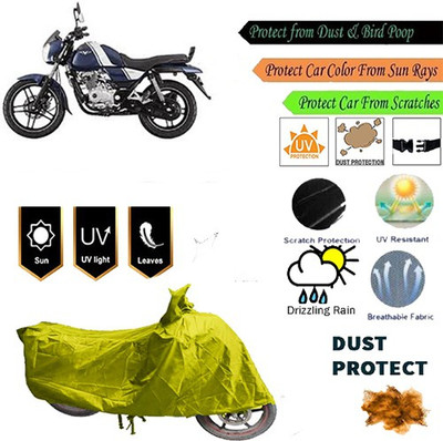 MotohunK Two Wheeler Cover for Bajaj(Yellow)