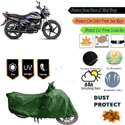 MotohunK Two Wheeler Cover for Hero(Splendor NXG, Green)