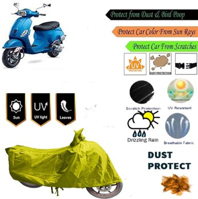 MotohunK Two Wheeler Cover for Universal For Bike(Vespa SXL, Yellow)