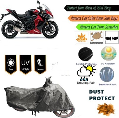 MotohunK Two Wheeler Cover for Suzuki(Grey)