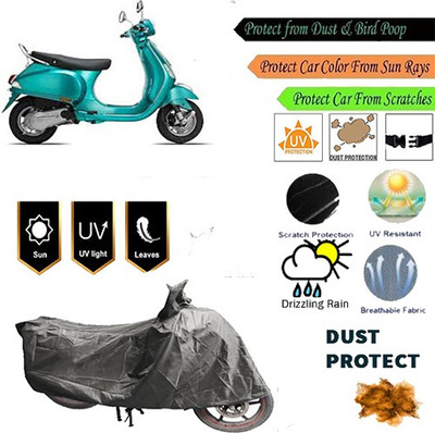 MotohunK Two Wheeler Cover for Universal For Bike(Vespa VXL, Grey)