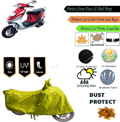 MotohunK Two Wheeler Cover for Kinetic(Yellow)