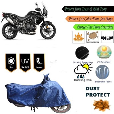 MotohunK Two Wheeler Cover for Triumph(Tiger 800 XR, Blue)