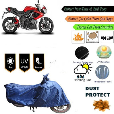 MotohunK Two Wheeler Cover for DSK Benelli(TNT R, Blue)