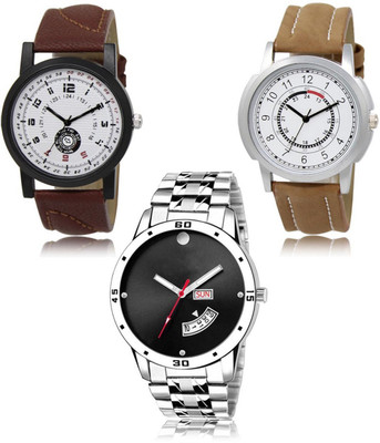 SWIFFIN New latest Designer Combo of 3 Analog Watch  - For Men