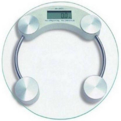 PICSTAR WS-300A DVZX-9646 Personal Weight Machine Round Glass Weighing Scale(Transparent)