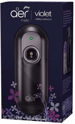 Godrej Aer Matic Kit - Automatic Air Freshener with Flexi Control | Violet Valley Bloom Automatic Spray Violet Valley Bloom(225 ml)