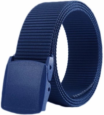 BELTLY Men & Women Casual Blue Nylon Belt