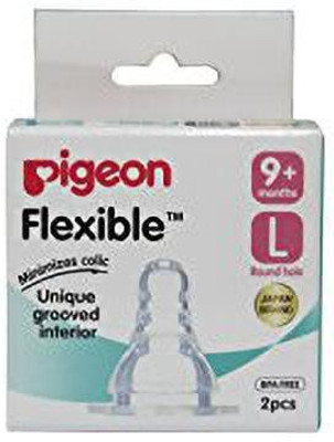 Pigeon Peristaltic Nipple 2 Pc L Siz Fast Flow Nipple(Pack of 2 Nipples)