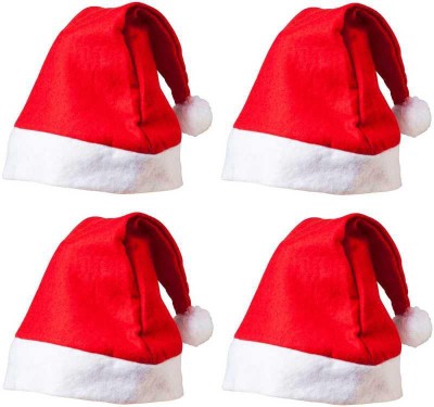 aaradhyacollection Solid Santa Cap Cap(Pack of 4)