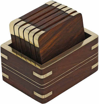 MTG Rectangle Reversible Wood Coaster Set(Pack of 6)