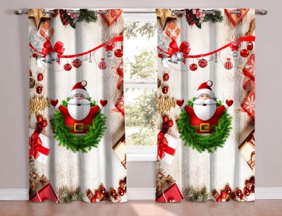 New panipat textile zone 152.4 cm (5 ft) Polyester Window Curtain (Pack Of 2)(Printed, Multicolor)