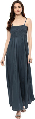 Panchhiraj Women Gown Beige Maxi/Full Length Dress