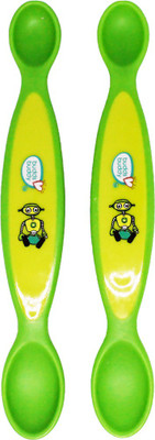 Buddsbuddy Premium BPA Free Baby Dual End Spoon 2 pcs  - SIlicone(Green)