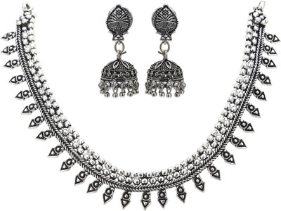 Sasitrends Metal Silver Jewellery Set(Pack of 1)