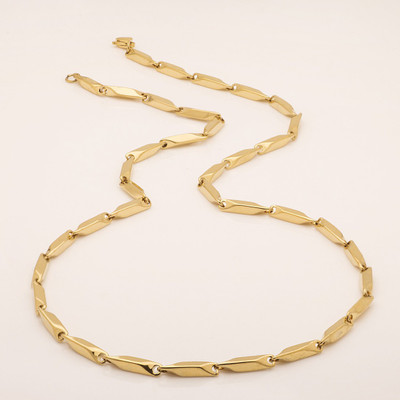 Thrillz Golden Gold Men Necklace Chain for Boys and Girls 22 Inches Gold-plated Plated Metal Chain