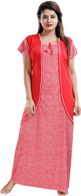 Shopping World Women Nighty(Red)