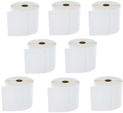youtech 75MMX50MM (3inchX2inch) Barcode Label 1''up Thermal Paper Label (White) 1ROLL 1000 LABELS Set of 8 Roll Labels In Roll, Permanent Self Adhesive Paper Label(White)