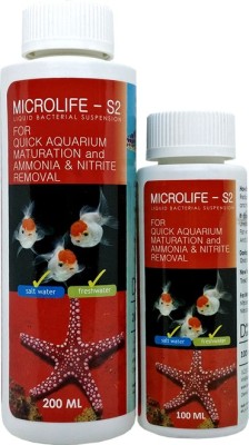 AQUATIC REMEDIES Micro Life S2 Beneficial Bacteria for Fresh and Marine Aquarium Pet Health Supplements(200 ml)