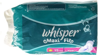 Whisper Maxi Fit L 15 Sanitary Pads Sanitary Pad