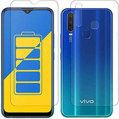 PR SMART Front and Back Tempered Glass for Vivo Y15, Vivo Y17, Vivo Y12, Vivo U10(Pack of 2)