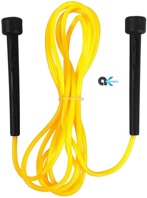 A.K Plastic Handle Jump Speed Rope Freestyle Skipping Rope(Yellow, Length: 259 cm)