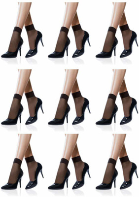 INFISPACE Women Solid Ankle Length(Pack of 9)