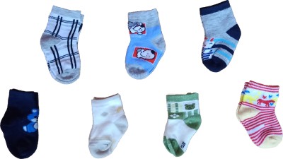 contrive Baby Boys & Baby Girls Printed Ankle Length(Pack of 7)