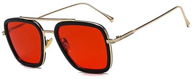 ROZZETTA CRAFT Retro Square Sunglasses(For Men & Women, Red)