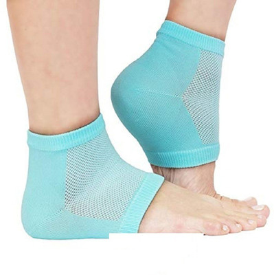 shivay Gel Heel Socks for Dry Hard Cracked, Swelling Foot Care Heel Support (Blue) Heel Support(Blue)