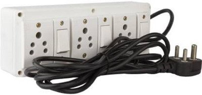 Shop Comfort (3+3) Extension Switch Board with 3 Sockets(5A) and 3 Switches(5A)-4Mtr Long Wire 3 Socket Extension Boards(White, 4 m) Shop Comfort (3+3) Extension Switch Board with 3 Sockets(5A) and 3 Switches(5A)-4Mtr Long Wire 3 Socket Extension Boards(White, 4 m)