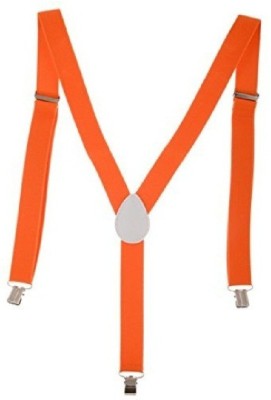 Uniqon Y- Back Suspenders for Men, Women, Boys, Girls(Orange)