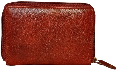 Kan Men Casual Maroon Genuine Leather Wallet(8 Card Slots)