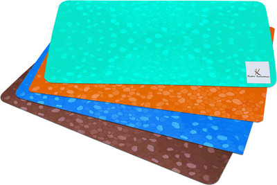 KUBER INDUSTRIES Fridge Mat(Width: 48 cm, Brown, Blue, Green & Orange)