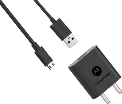 Motorola SJSC54 Qualcomm Turbo Power 18W with Micro USB Data Cable Mobile Charger 3 A Mobile Charger with Detachable Cable(Black)